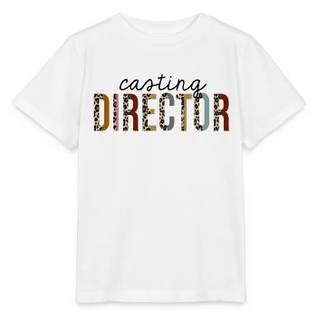 Directeur de casting imprimé léopard drôle - T-shirt bio MINI CREATOR Stanley/Stella Enfant - blanc - Devant - Maike (125cm)