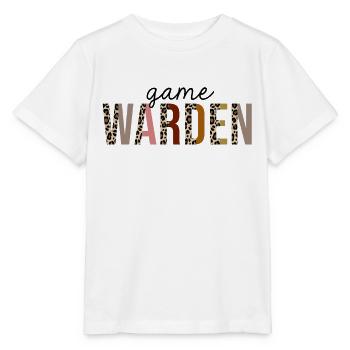 Game Warden Leopard Print Drôle - T-shirt bio MINI CREATOR Stanley/Stella Enfant - blanc - Devant - Maike (125cm)