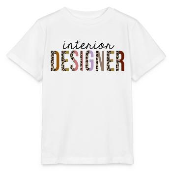 Interior Designer Leopard Print Funny - Stanley/Stella MINI CREATOR Kids’ T-Shirt - white - Front - Maike (125cm)