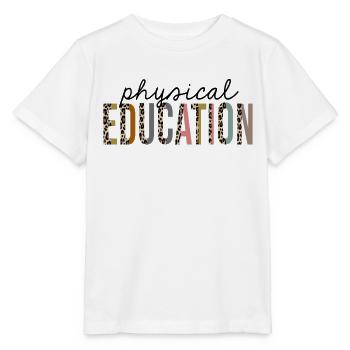Physical Education Leopard Print Funny - Stanley/Stella MINI CREATOR Kids’ T-Shirt - white - Front - Maike (125cm)