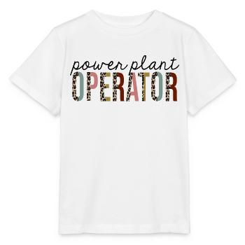Opérateur de centrale électrique Leopard Print Drôle - T-shirt bio MINI CREATOR Stanley/Stella Enfant - blanc - Devant - Maike (125cm)