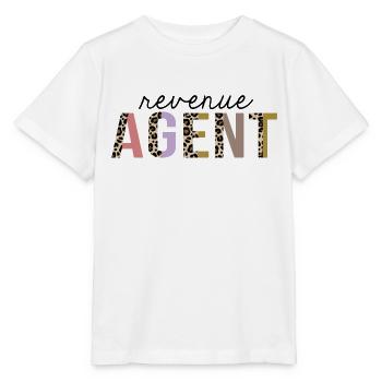 Agent de revenu Leopard Print Drôle - T-shirt bio MINI CREATOR Stanley/Stella Enfant - blanc - Devant - Maike (125cm)