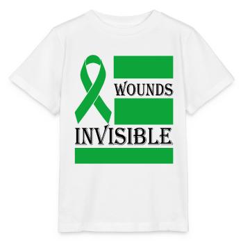 Wounds Invisible Mental Illness Awareness - Stanley/Stella MINI CREATOR Kids’ T-Shirt - white - Front - Maike (125cm)