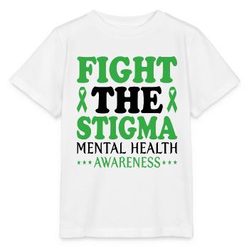 Fight the Stigma Mental Health Awareness Mental - Stanley/Stella MINI CREATOR Kids’ T-Shirt - white - Front - Maike (125cm)