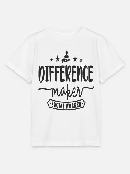 Difference Maker Sozialarbeiter - Stanley/Stella Kinder T-Shirt MINI CREATOR  - Weiß