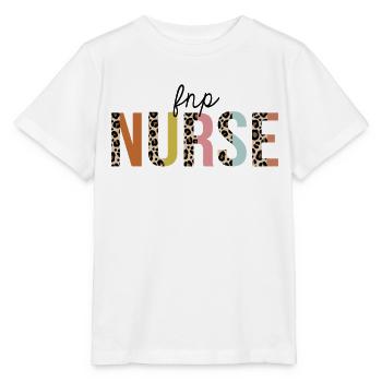 FNP Nurse Leopard Print Infirmière autorisée infirmière autorisée - T-shirt bio MINI CREATOR Stanley/Stella Enfant - blanc - Devant - Maike (125cm)