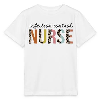 Infirmière de contrôle des infections Leopard Print Registered - T-shirt bio MINI CREATOR Stanley/Stella Enfant - blanc - Devant - Maike (125cm)