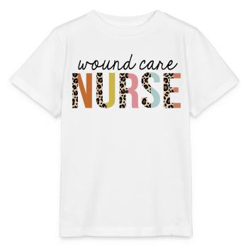 Infirmière en soins des plaies Léopard Imprimer IA autorisée - T-shirt bio MINI CREATOR Stanley/Stella Enfant - blanc - Devant - Maike (125cm)