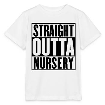 Straight Outta Nursery Graduation - Stanley/Stella MINI CREATOR Kids’ T-Shirt - white - Front - Maike (125cm)