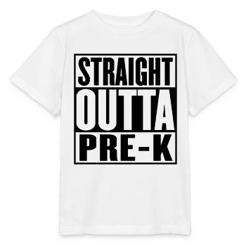Straight Outta Pre Kindergarten Graduation - Stanley/Stella MINI CREATOR Kids’ T-Shirt - white - Front - Maike (125cm)