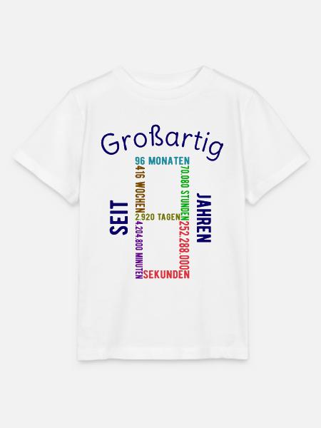 8. Geburtstag 8 Jahre Mädchen Jungen Geschenk - Stanley/Stella Kinder T-Shirt MINI CREATOR - Weiß