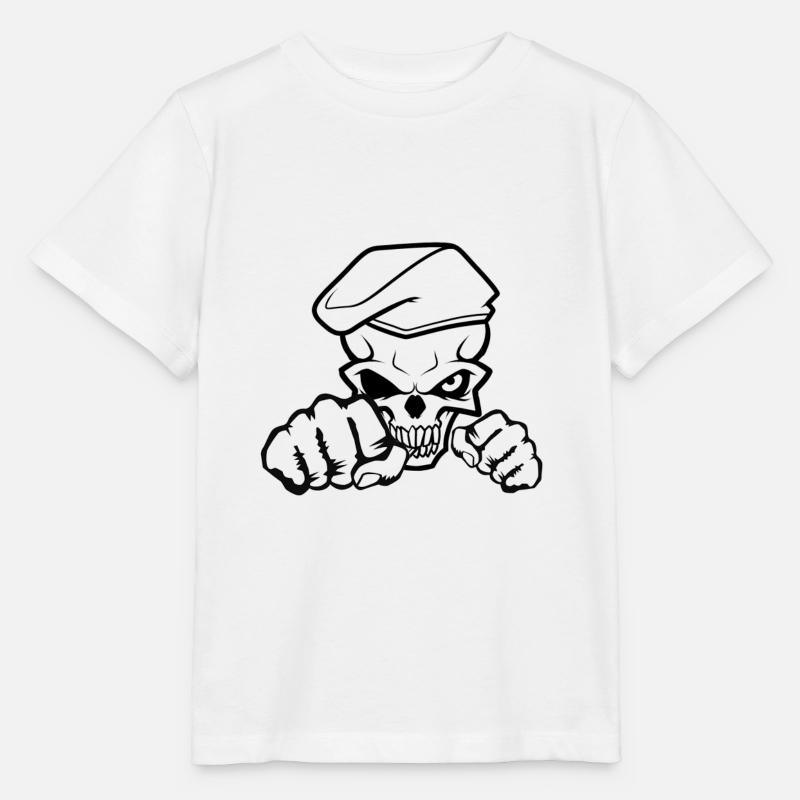 Skull Soldier - Stanley/Stella MINI CREATOR Kids’ T-Shirt - white