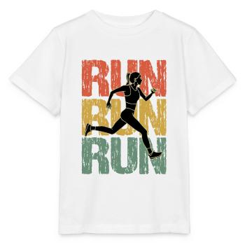 Run Run Run Vintage Runner Mädchen - Stanley/Stella Kinder T-Shirt MINI CREATOR  - Weiß - Vorne - Maike (125cm)