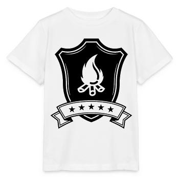 Lagerfeuer Wappen - Stanley/Stella Kinder T-Shirt MINI CREATOR  - Weiß - Vorne - Maike (125cm)