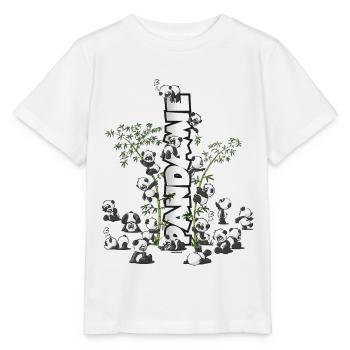 Pandas "Pandamie" süße knuddelige Pandabären - Stanley/Stella Kinder T-Shirt MINI CREATOR  - Weiß - Vorne - Maike (125cm)