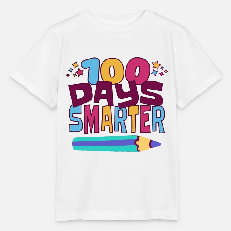 100 days smarter - Stanley/Stella MINI CREATOR Kids’ T-Shirt - white