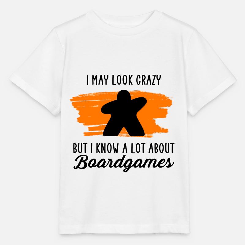 i know a lot about boardgames - T-shirt bio MINI CREATOR Stanley/Stella Enfant - blanc