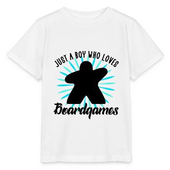 just a boy who loves boardgames - T-shirt bio MINI CREATOR Stanley/Stella Enfant - blanc - Devant - Maike (125cm)