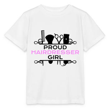 fier coiffeur fille - T-shirt bio MINI CREATOR Stanley/Stella Enfant - blanc - Devant - Maike (125cm)