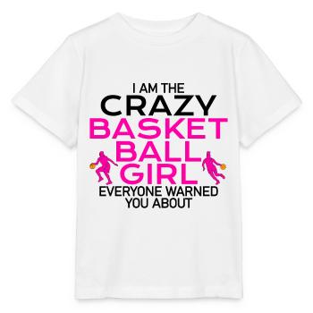 crazy basketball girl - Stanley/Stella Kinder T-Shirt MINI CREATOR  - Weiß - Vorne - Maike (125cm)