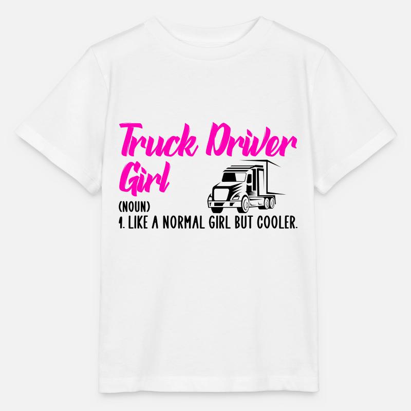 fille de chauffeur de camion - T-shirt bio MINI CREATOR Stanley/Stella Enfant - blanc
