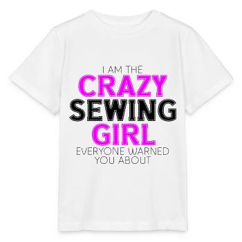 crazy sewing girl - Stanley/Stella Kinder T-Shirt MINI CREATOR  - Weiß - Vorne - Maike (125cm)