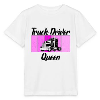 truck driver queen - Stanley/Stella Kinder T-Shirt MINI CREATOR  - Weiß - Vorne - Maike (125cm)