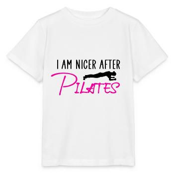 I am nicer after pilates - T-shirt bio MINI CREATOR Stanley/Stella Enfant - blanc - Devant - Maike (125cm)