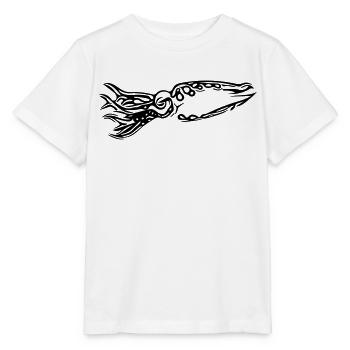 Tintenfisch - Stanley/Stella Kinder T-Shirt MINI CREATOR  - Weiß - Vorne - Maike (125cm)