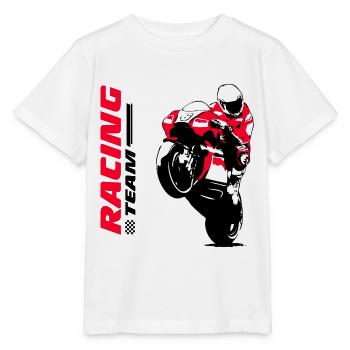 Motorradrennen - Moto GP - Superbike - Stanley/Stella Kinder T-Shirt MINI CREATOR  - Weiß - Vorne - Maike (125cm)