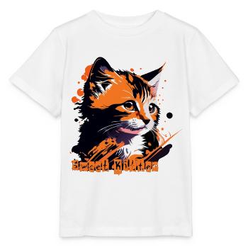 kleines Kätzchen, Katze getigert - Stanley/Stella Kinder T-Shirt MINI CREATOR  - Weiß - Vorne - Maike (125cm)