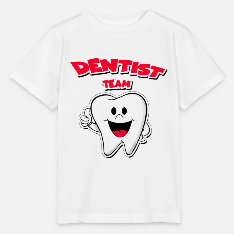 dentiste équipe dents dent assistante infirmière dentaire - T-shirt bio MINI CREATOR Stanley/Stella Enfant - blanc