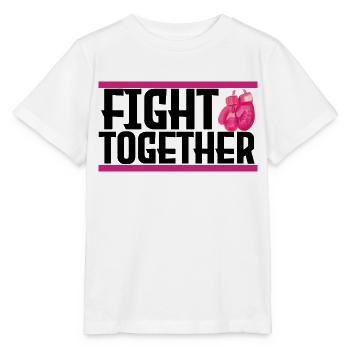 fight together. fight together, cancer. - Stanley/Stella MINI CREATOR Kids’ T-Shirt - white - Front - Maike (125cm)