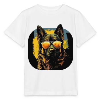 Urban Guardian: Sheepdog street vibes - T-shirt bio MINI CREATOR Stanley/Stella Enfant - blanc - Devant - Maike (125cm)
