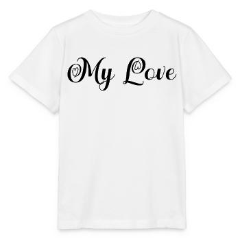 My love - Mon amour - Valentine's Day gift. - Stanley/Stella MINI CREATOR Kids’ T-Shirt - white - Front - Maike (125cm)