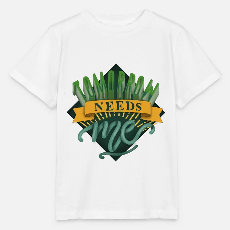 tomorrow needs me, superheld, Selbstbewusstsein - Stanley/Stella Kinder T-Shirt MINI CREATOR - Weiß