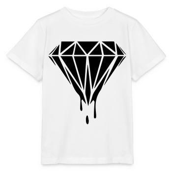 Diamand noir - T-shirt bio MINI CREATOR Stanley/Stella Enfant - blanc - Devant - Maike (125cm)