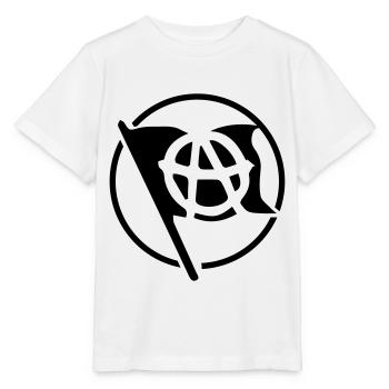 drapeau anarchie noir - T-shirt bio MINI CREATOR Stanley/Stella Enfant - blanc - Devant - Maike (125cm)