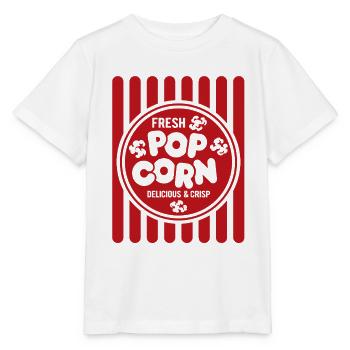 Popcorn frais - croustillant et délicieux - Cadeau - T-shirt bio MINI CREATOR Stanley/Stella Enfant - blanc - Devant - Maike (125cm)
