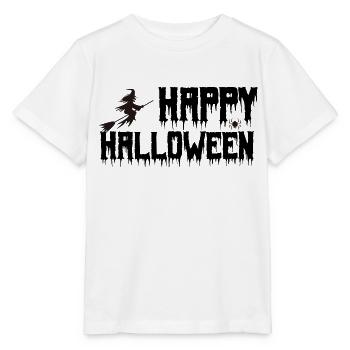 Fröhliches Halloween. Fröhliches Halloween. - Stanley/Stella Kinder T-Shirt MINI CREATOR  - Weiß - Vorne - Maike (125cm)
