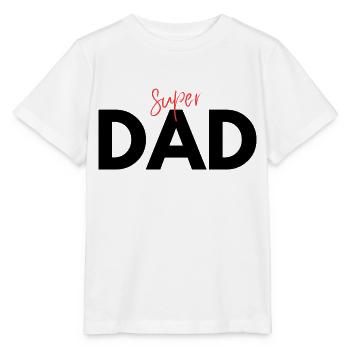 Superpapa sagt bestes Vatertagsgeschenk - Stanley/Stella Kinder T-Shirt MINI CREATOR  - Weiß - Vorne - Maike (125cm)