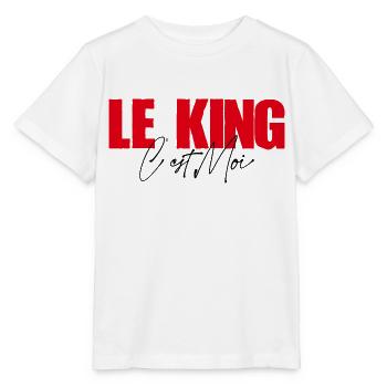 Le King c'est moi. Fête des rois. Roi pour un jour - T-shirt bio MINI CREATOR Stanley/Stella Enfant - blanc - Devant - Maike (125cm)