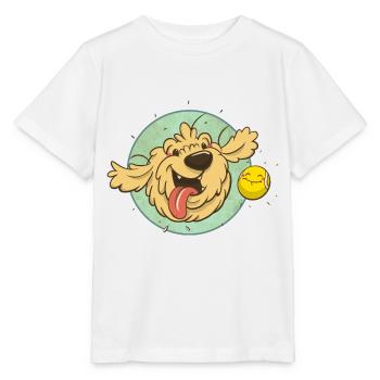 cockapoo Thor mit Tennisball - Stanley/Stella Kinder T-Shirt MINI CREATOR  - Weiß - Vorne - Maike (125cm)