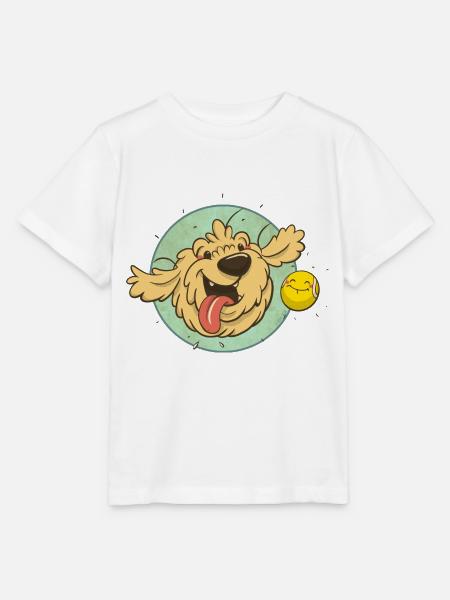 cockapoo Thor mit Tennisball - Stanley/Stella Kinder T-Shirt MINI CREATOR  - Weiß