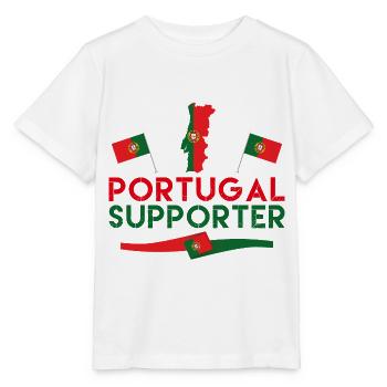 fan de Portugal supporter. Supporter de Portugal. - T-shirt bio MINI CREATOR Stanley/Stella Enfant - blanc - Devant - Maike (125cm)