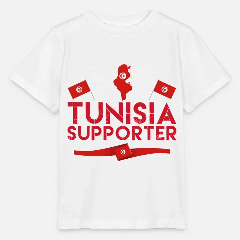 fan de Tunisia supporter. Supporter de Tunisie. - T-shirt bio MINI CREATOR Stanley/Stella Enfant - blanc