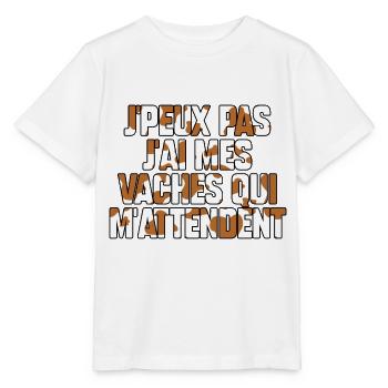 Ich kann nicht, ich habe meine Kühe, die auf mich warten - Stanley/Stella Kinder T-Shirt MINI CREATOR  - Weiß - Vorne - Maike (125cm)
