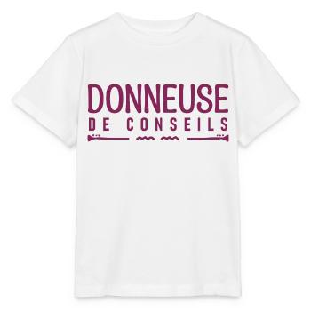 Donneuse de conseils. cadeau Conseiller. - T-shirt bio MINI CREATOR Stanley/Stella Enfant - blanc - Devant - Maike (125cm)
