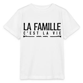La famille c'est la vie. cadeau familiale. - T-shirt bio MINI CREATOR Stanley/Stella Enfant - blanc - Devant - Maike (125cm)