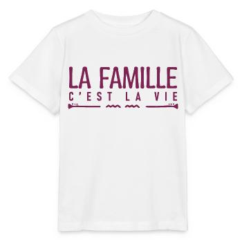 La famille c'est la vie. cadeau familiale. - T-shirt bio MINI CREATOR Stanley/Stella Enfant - blanc - Devant - Maike (125cm)